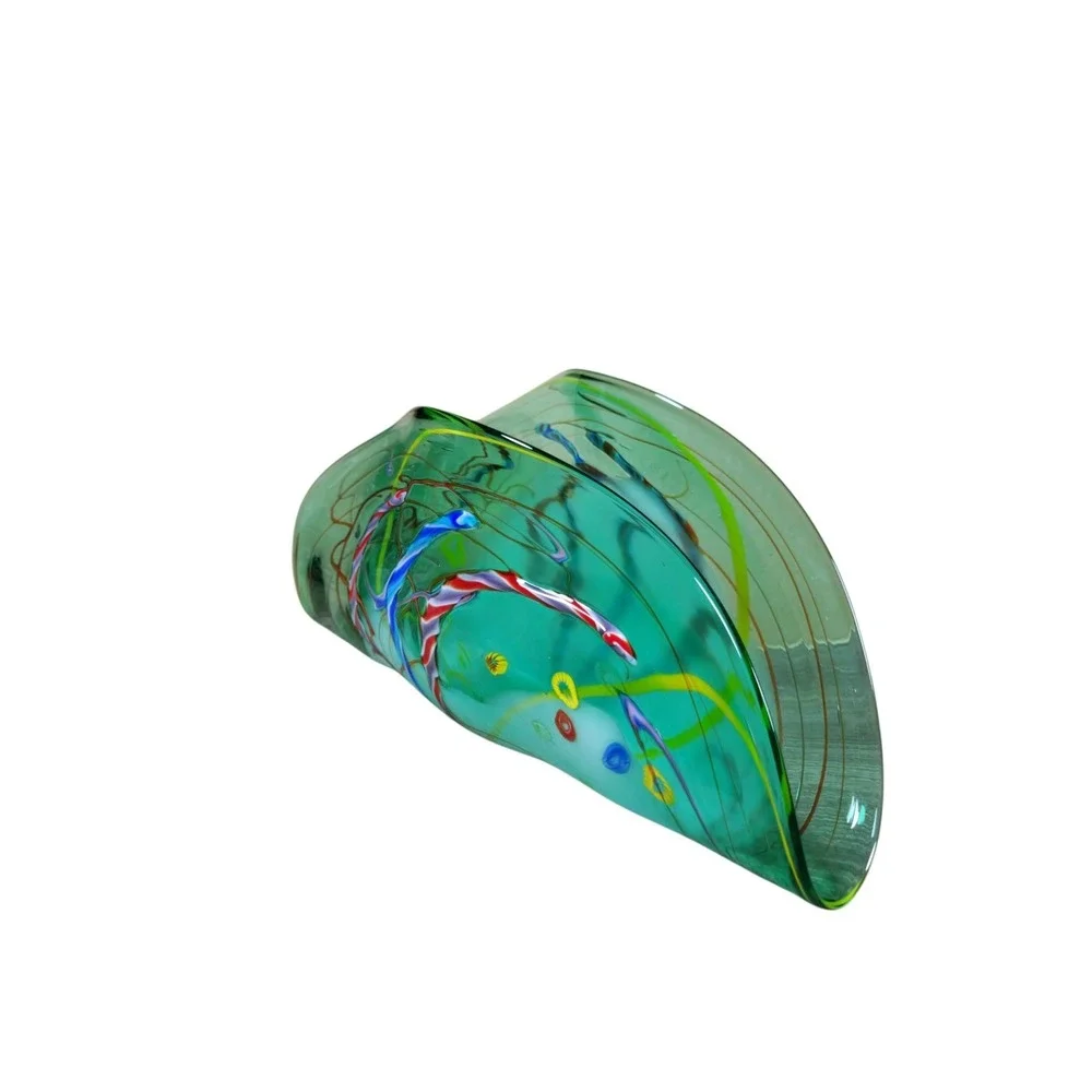 VIZ Art Glass Colllestions Contemporary Murino Blown Glass Fan Design